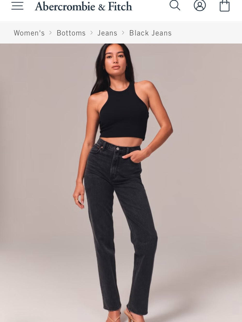 Abercrombie & Fitch Black Boot Cut Jeans